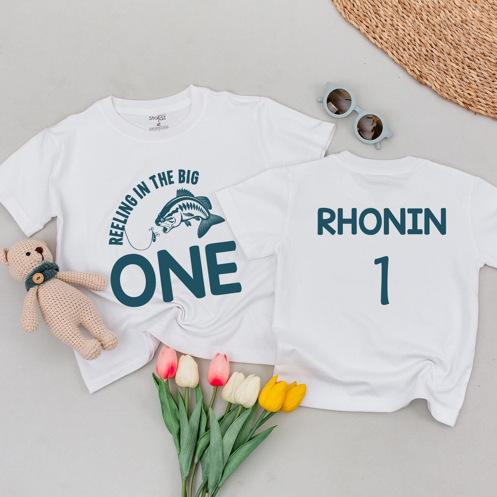 Fishing Birthday Romper & Tee: Rustic 1st Birthday Outfit Set