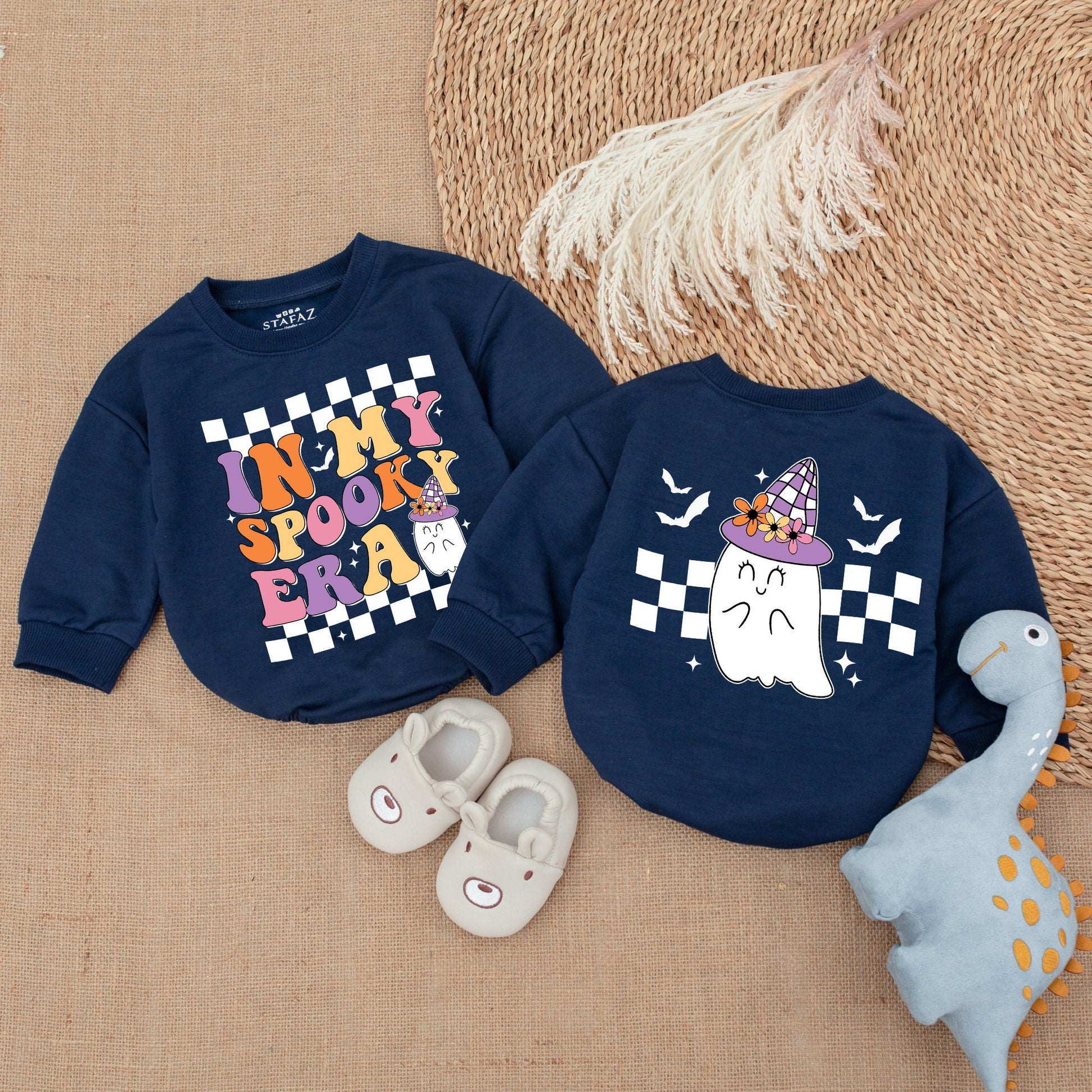 Retro Ghost Baby Romper: Cute First Halloween Outfit for Infants