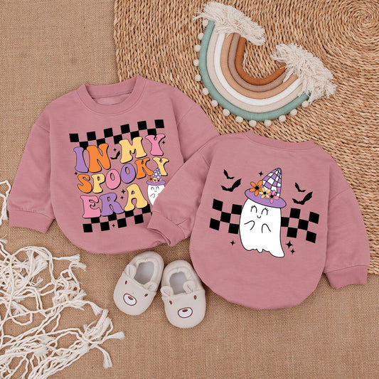 Retro Ghost Baby Romper: Cute First Halloween Outfit for Infants