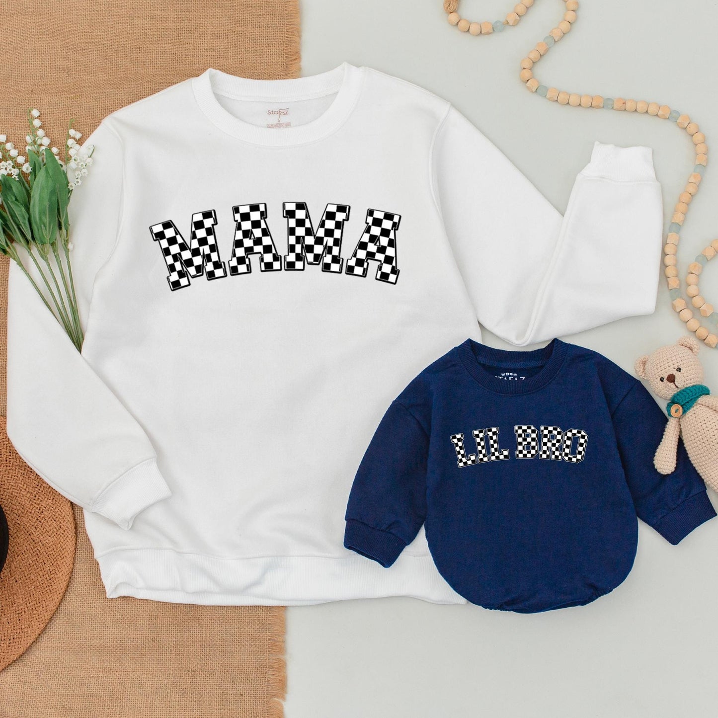 Matching Family Sweatshirts: Retro, Checkered, Mini & Holiday Styles