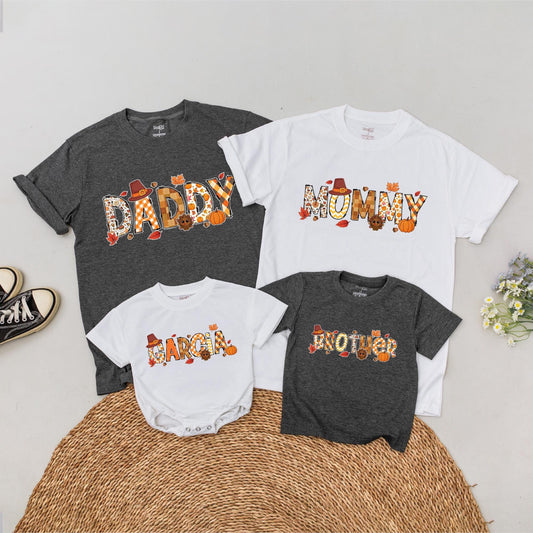 Thanksgiving Family Shirts: Matching Fall Outfits for Mama and Mini