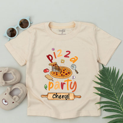 Matching Pizza Party Shirts & Bodysuit for Family & Birthday Fun