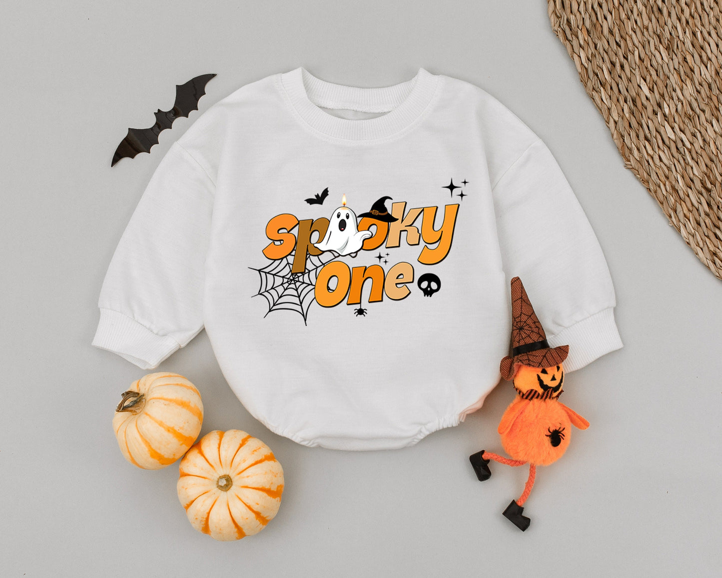 Spooky Baby Boo Halloween Romper - Ghost Costume for First Birthday