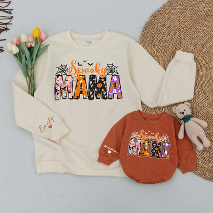 Matching Halloween Sweatshirts: Custom Mama & Mini Spooky Outfits