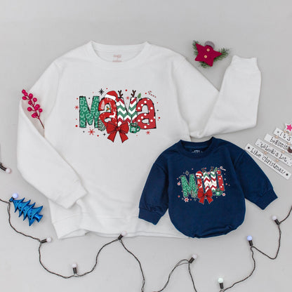 Matching Christmas Sweaters: Mommy & Me Retro Xmas Outfits