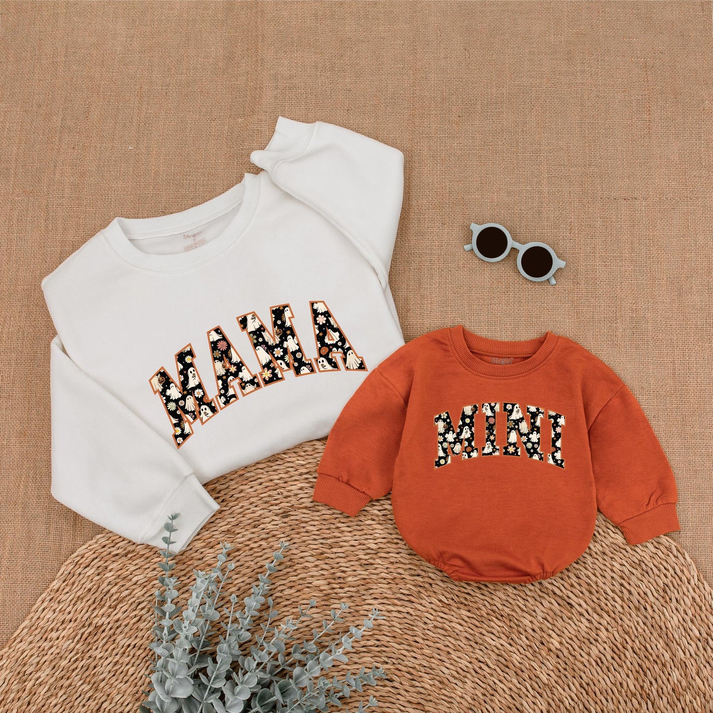 Matching Halloween Sweatshirt: Spooky Mama & Mini Outfits