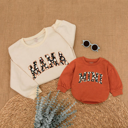 Matching Halloween Sweatshirt: Spooky Mama & Mini Outfits