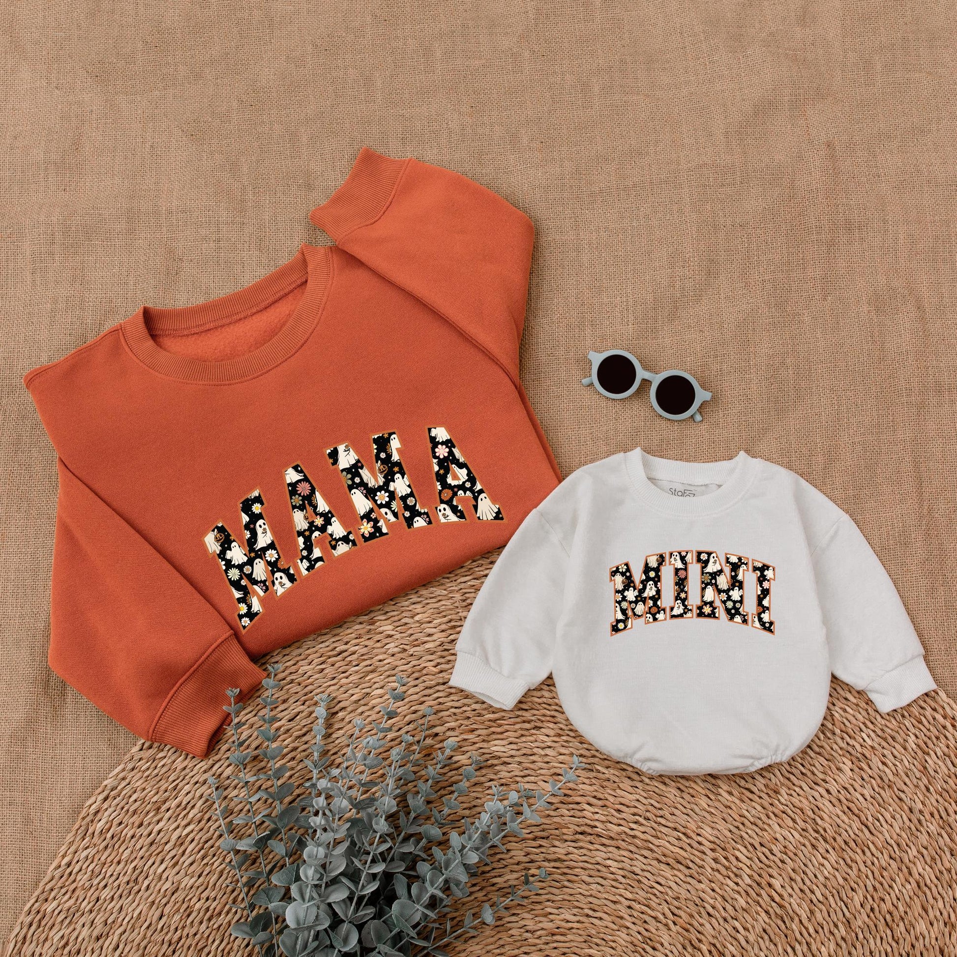 Matching Halloween Sweatshirt: Spooky Mama & Mini Outfits