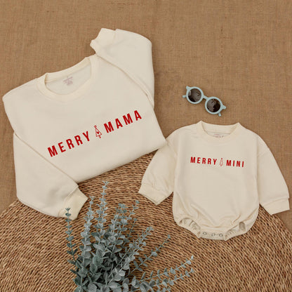 Matching Family Sweatshirts & Bubble Romper - My First Christmas Set