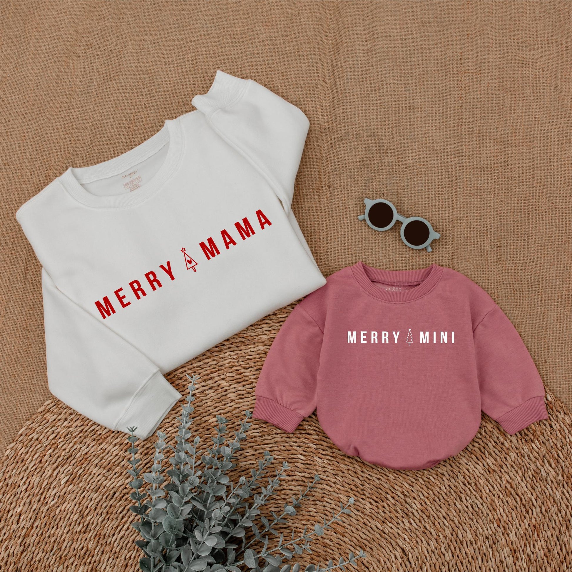 Matching Family Sweatshirts & Bubble Romper - My First Christmas Set