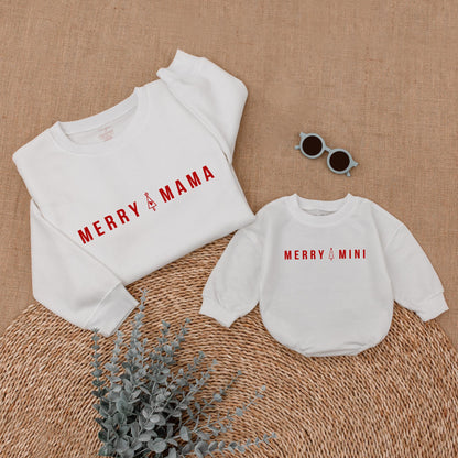 Matching Family Sweatshirts & Bubble Romper - My First Christmas Set