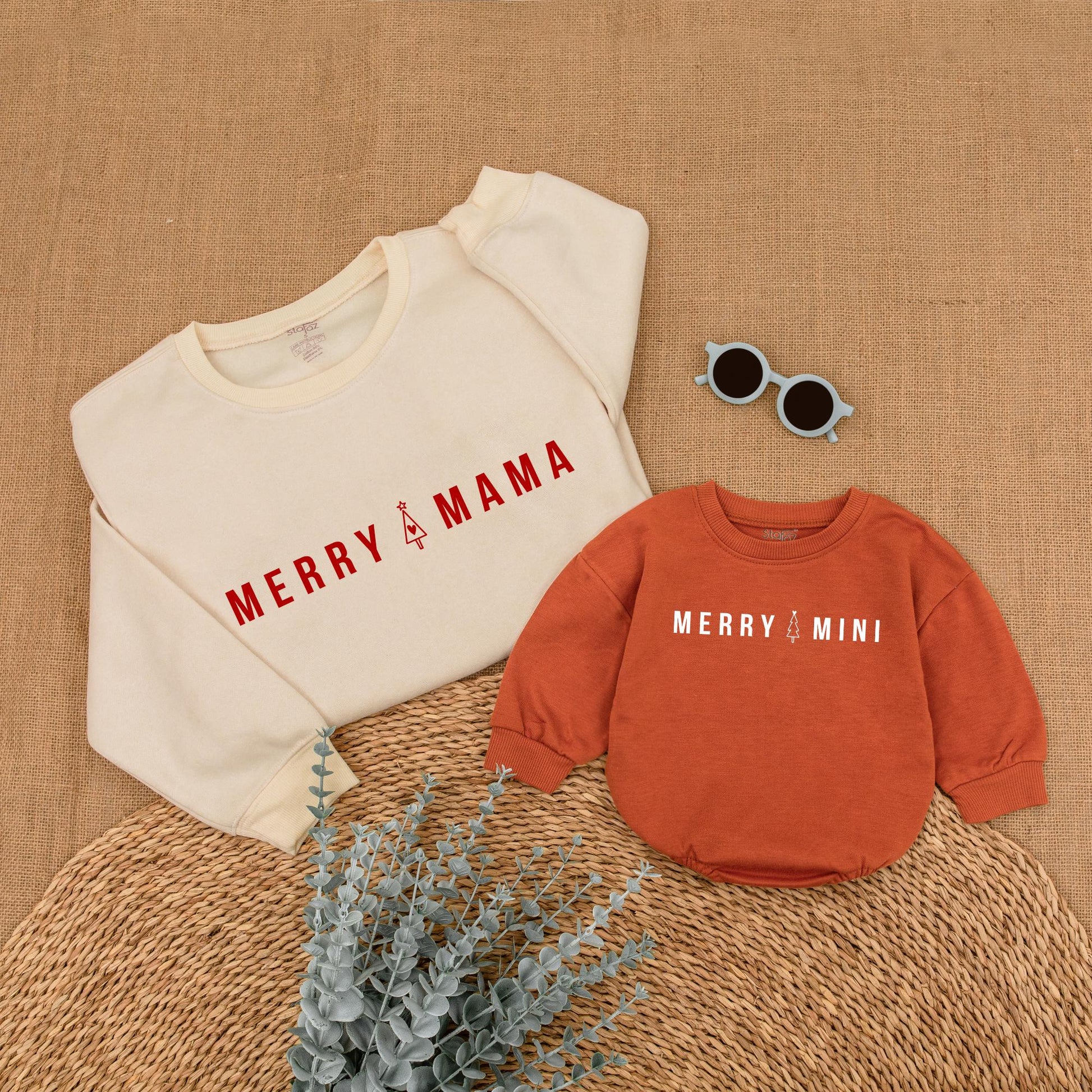 Matching Family Sweatshirts & Bubble Romper - My First Christmas Set