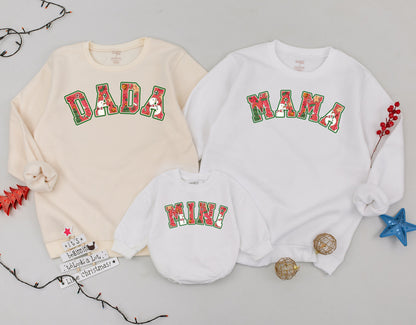 Holiday Family Sweatshirts: Cute Mommy, Daddy & Mini Matching Outfit