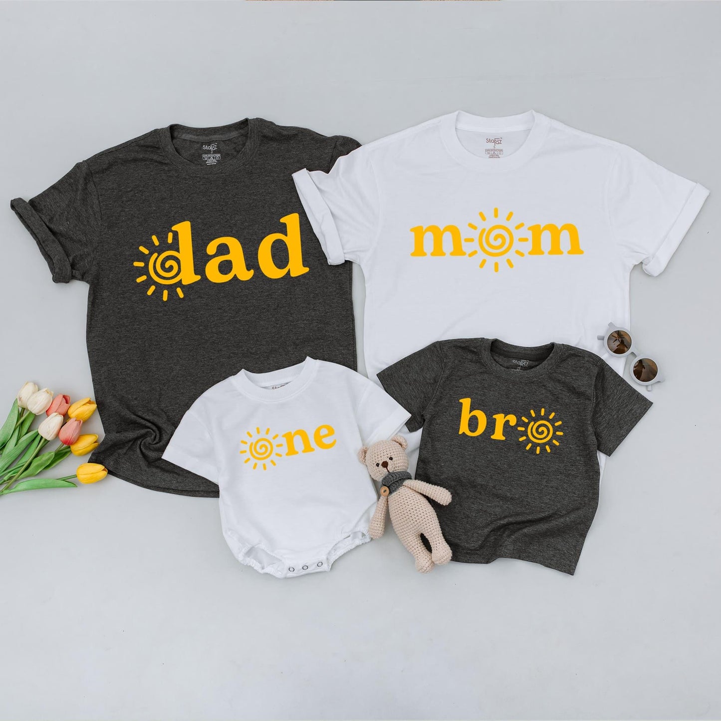 Sunshine 1st Birthday Family Tees: Celebrate First Trip Around Sun