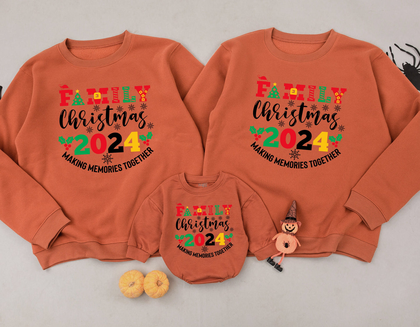 Matching Family Christmas 2024 Outfit: Cute Sweatshirts & Baby Romper