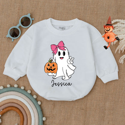 Boo Halloween Bubble Romper for Baby's First Trick or Treat Outfit
