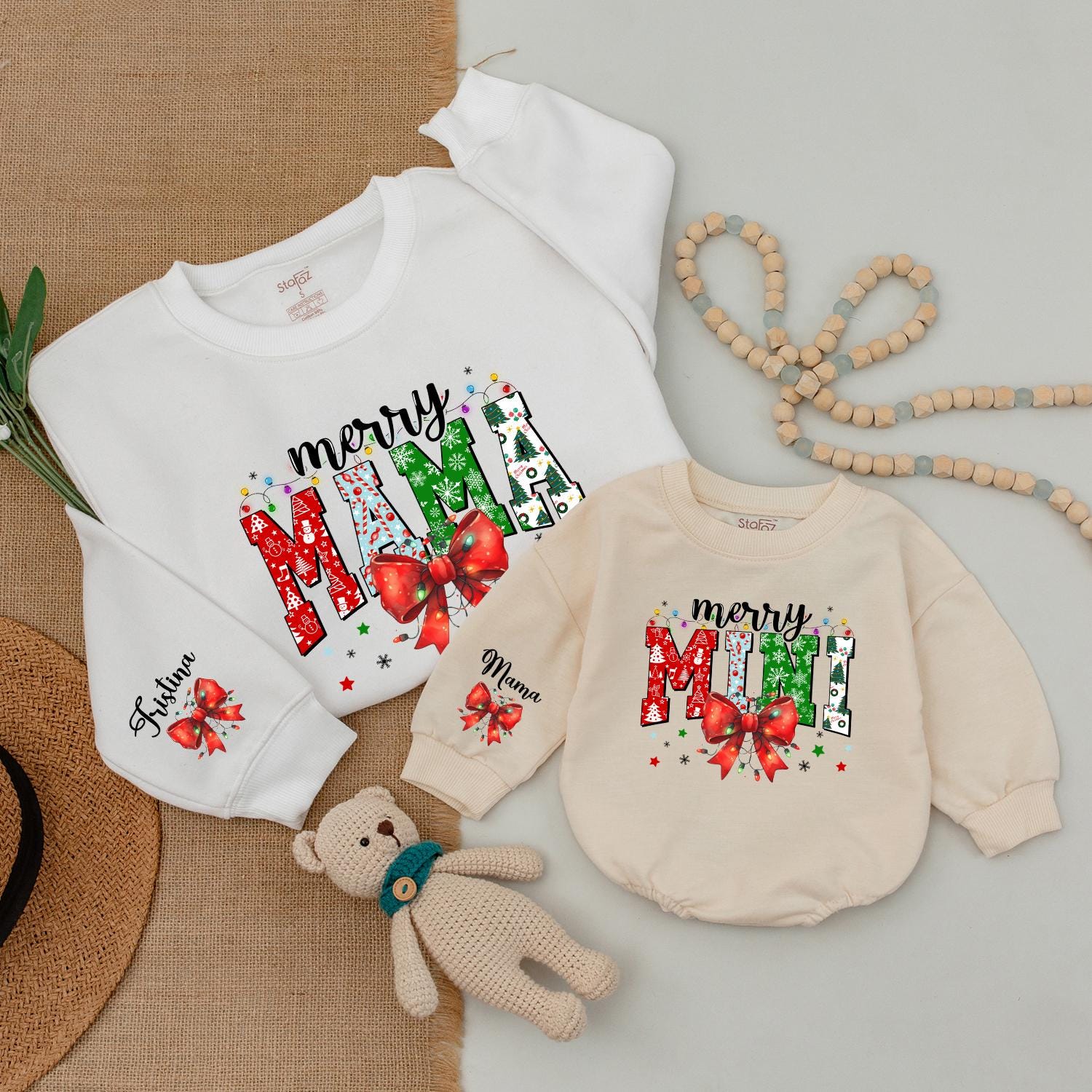 Matching Family Christmas Outfits: Mama & Mini Sweater Set