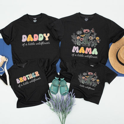 Wild One Family Tees, Boho Birthday Outfit, Matching Wildflower Shirts