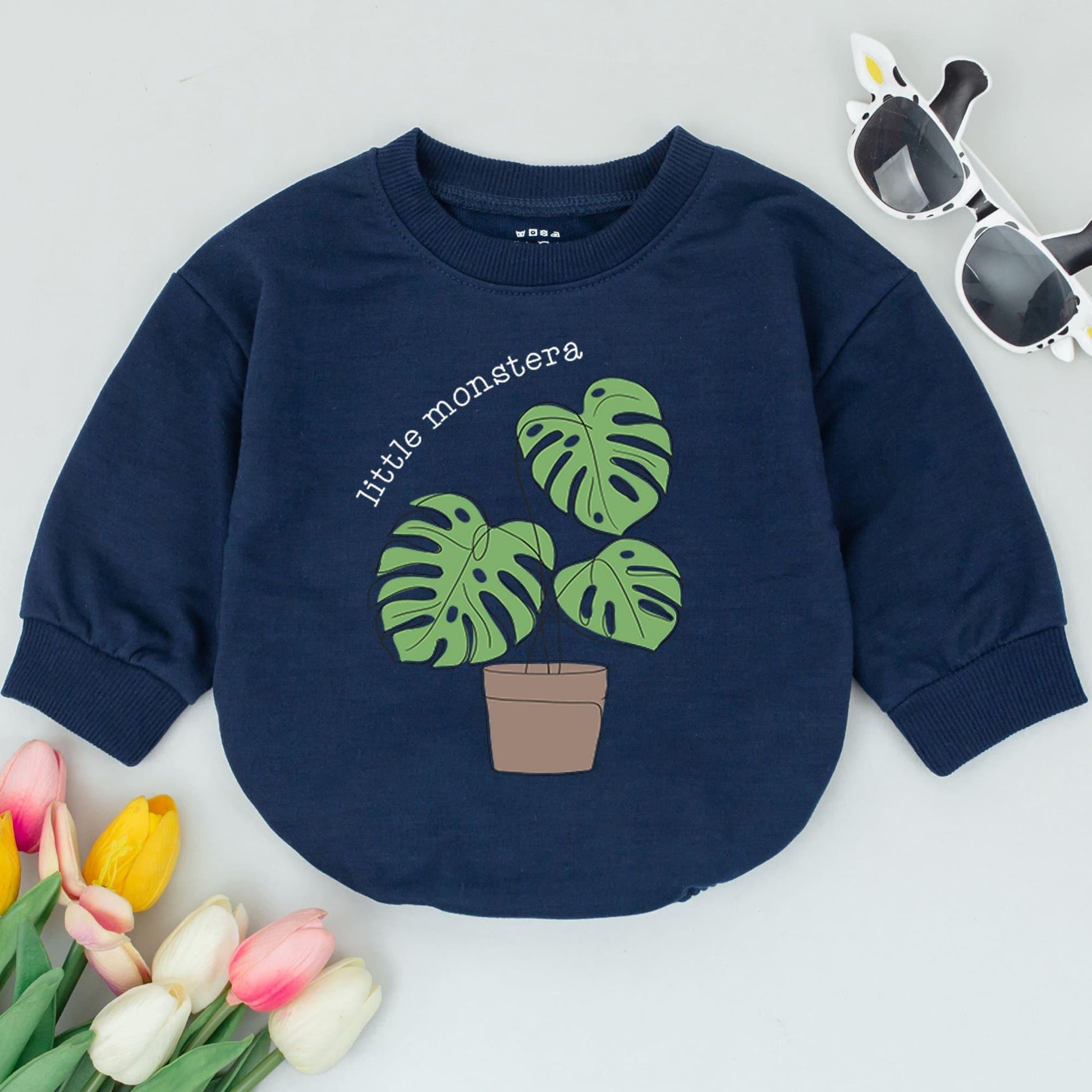 Monstera Baby Romper - Gender Neutral Funny Plant Bodysuit Gift
