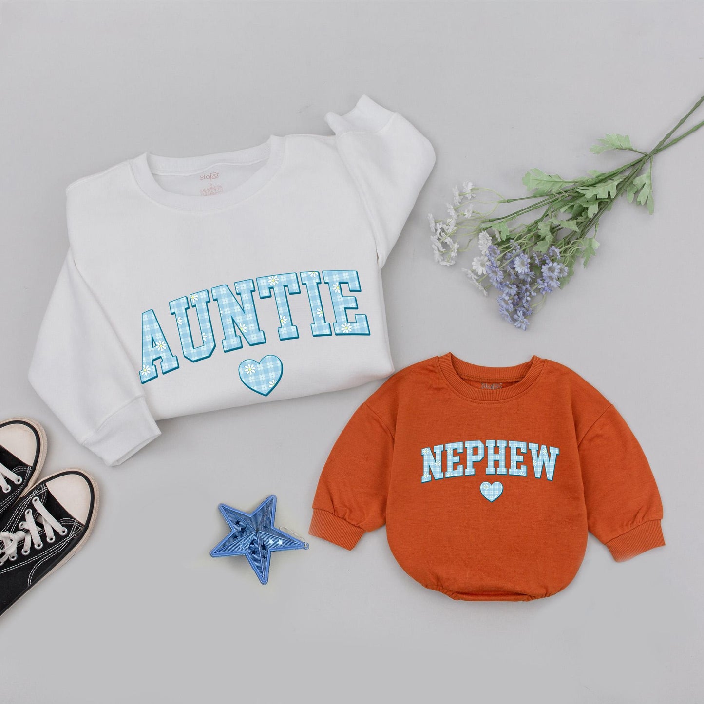 Matching Aunt and Nephew Sweatshirts: Custom Family Outfits Gift