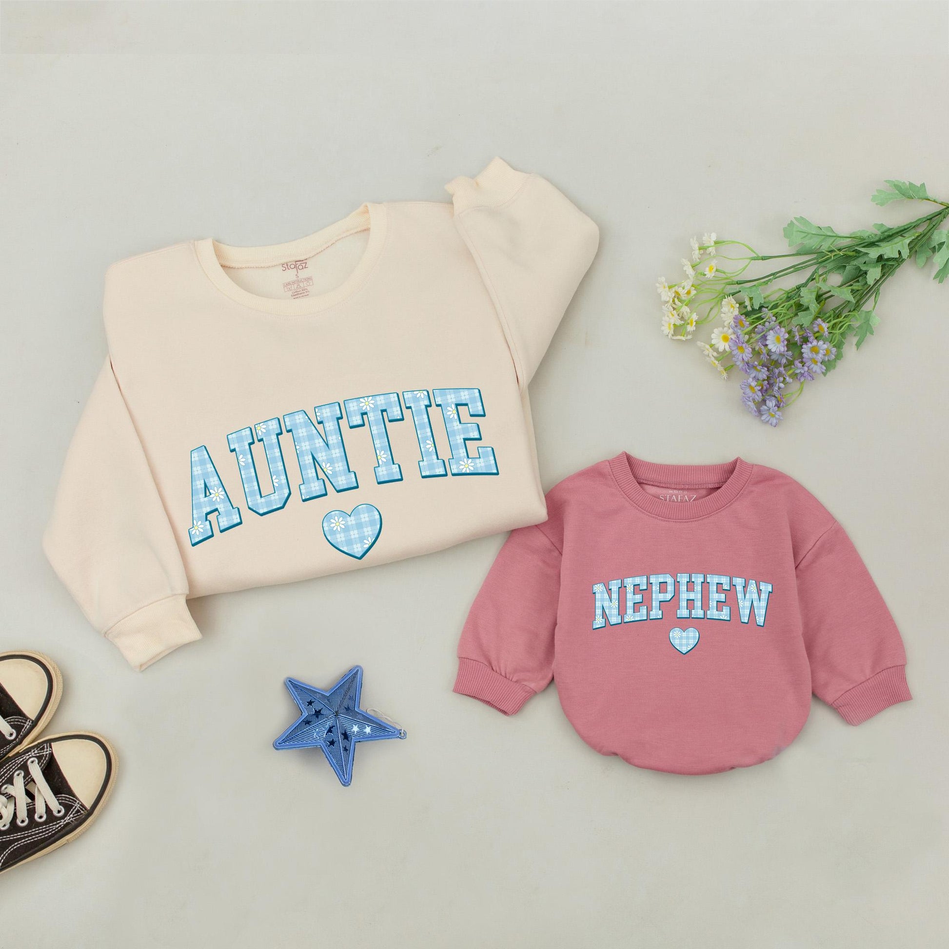 Matching Aunt and Nephew Sweatshirts: Custom Family Outfits Gift