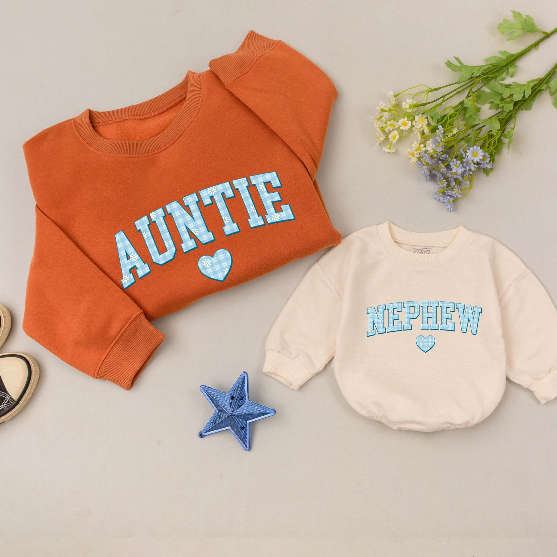 Matching Aunt and Nephew Sweatshirts: Custom Family Outfits Gift