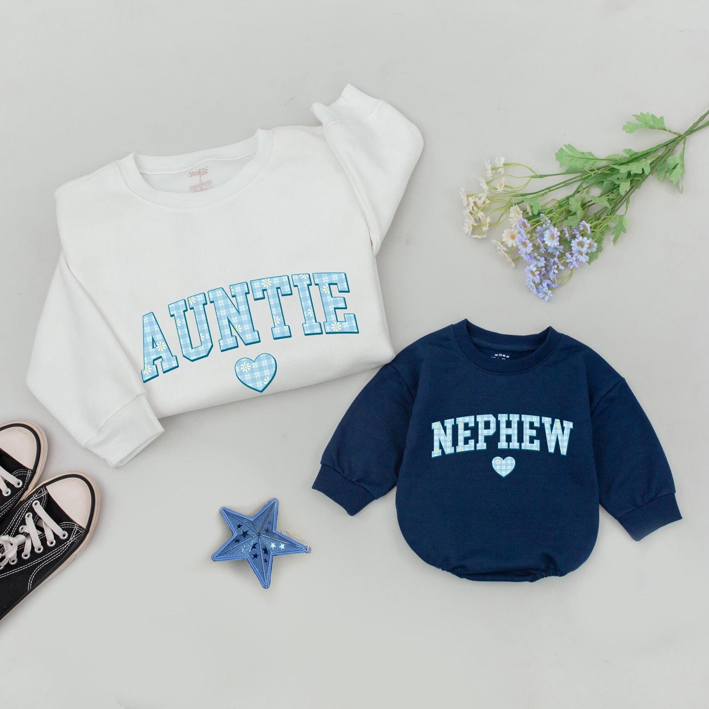 Matching Aunt and Nephew Sweatshirts: Custom Family Outfits Gift