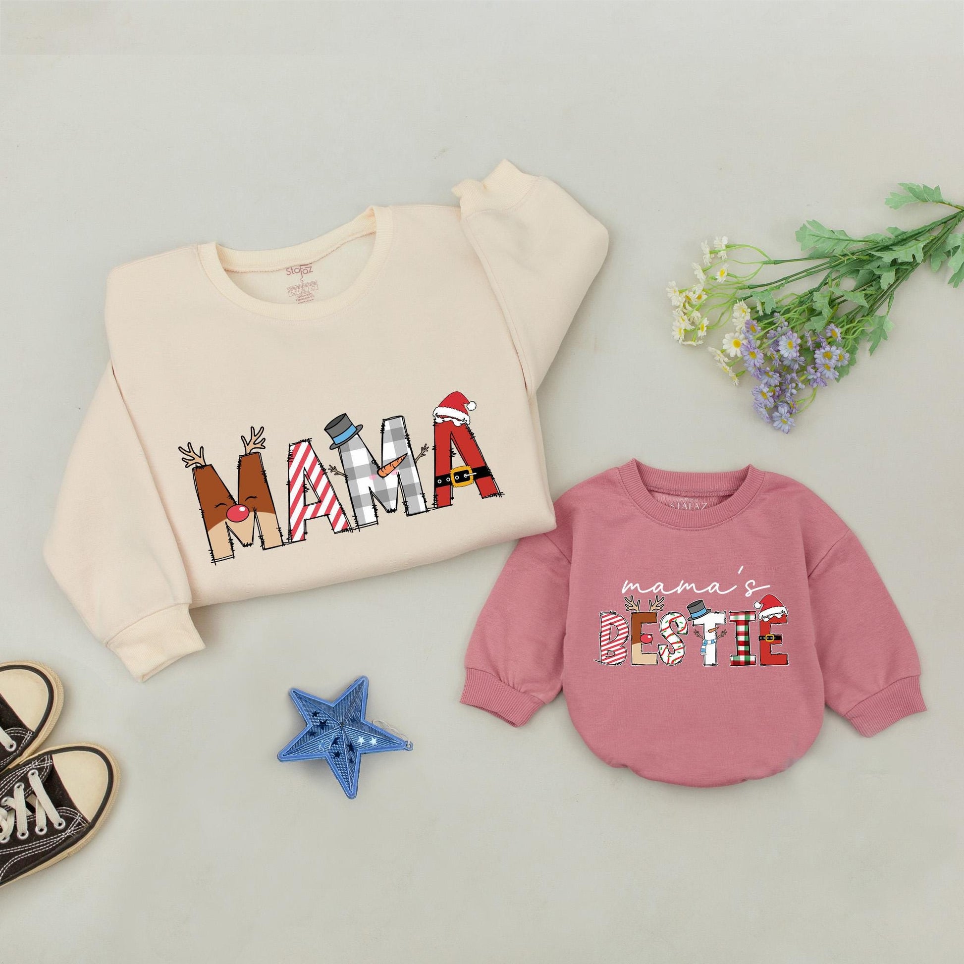 Matching Mama & Bestie Sweatshirts: Festive Family Outfits for All