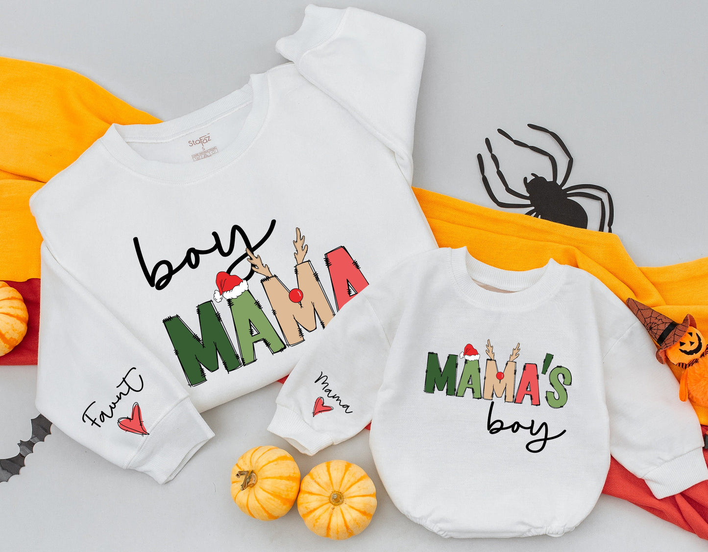 Personalized Mama & Boy Matching Sweatshirt Set - Perfect Gift