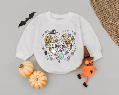 Spooky Ghost Pumpkin Romper: Halloween Baby Outfit for Toddlers