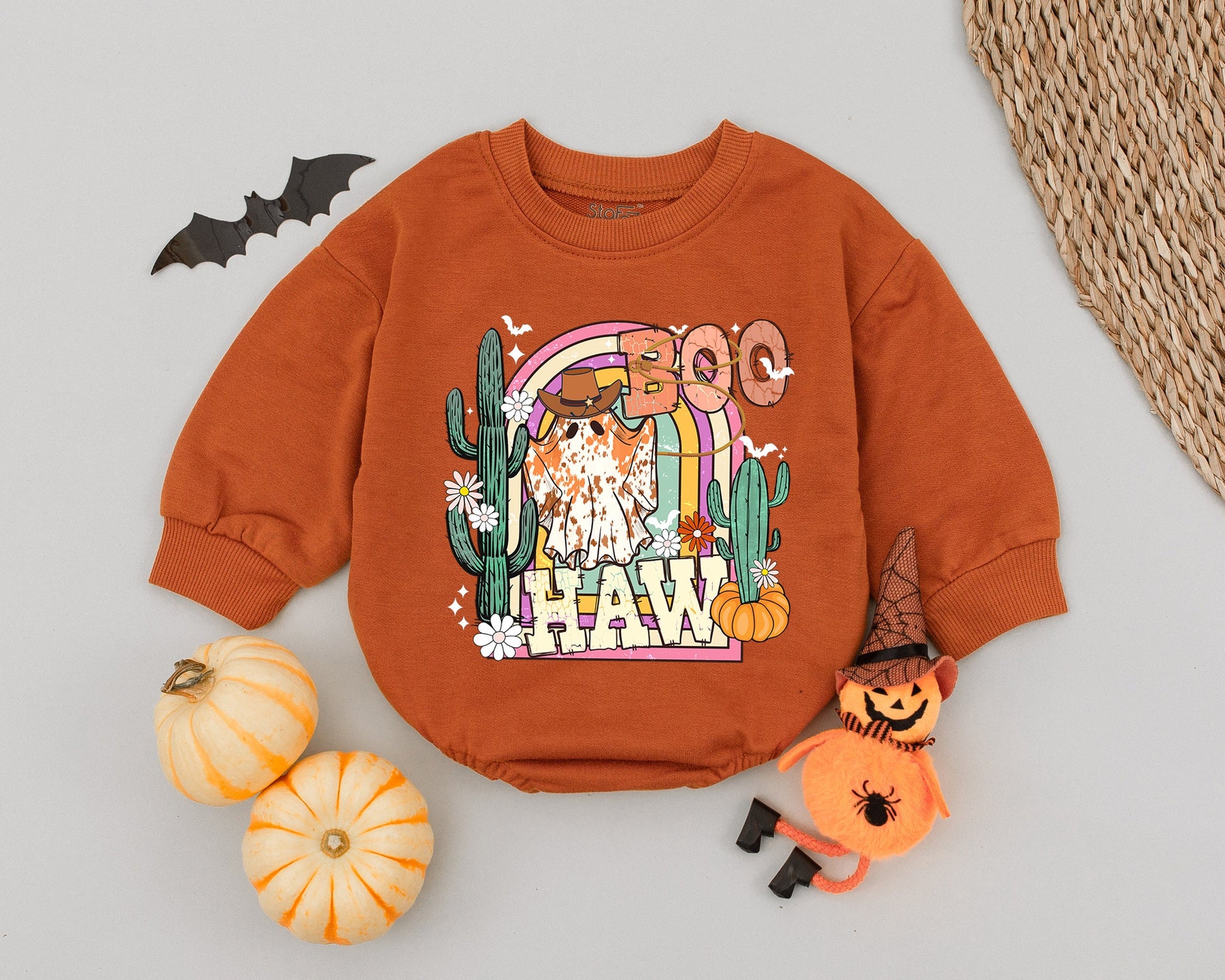 Western Ghost Baby Romper - Cute Halloween Costume for Infants