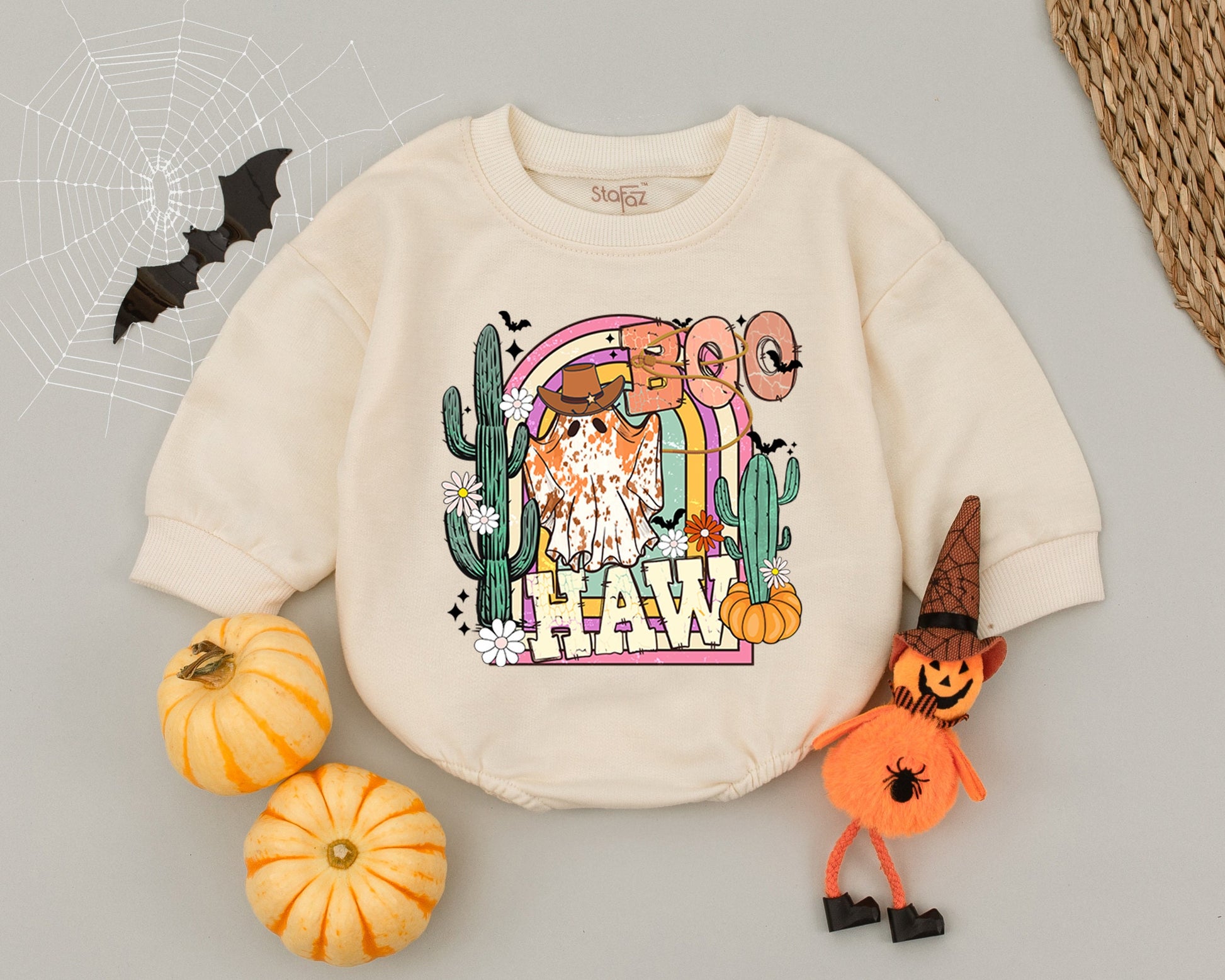 Western Ghost Baby Romper - Cute Halloween Costume for Infants
