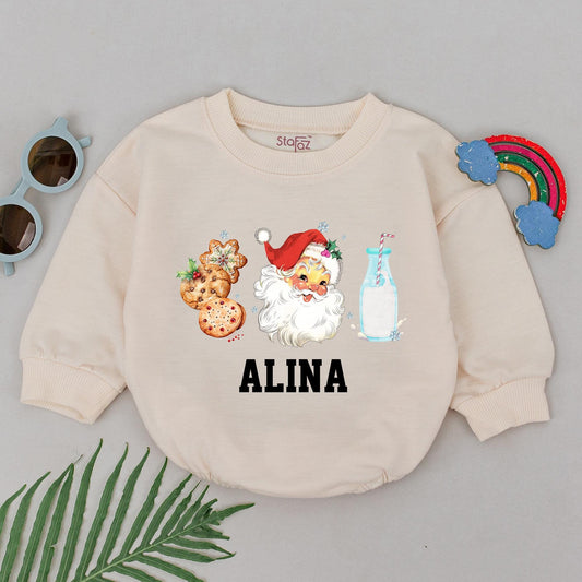 Custom Name Baby Christmas Romper - 1st Holiday Outfit & Gift  