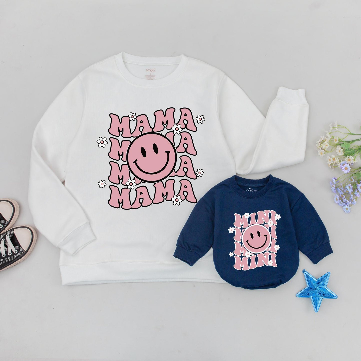 Mama & Mini Matching Sweatshirts: Perfect for Family & Baby Shower  