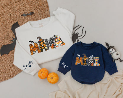 Halloween Family Sweatshirts: Personalized Retro Mommy and Me Outfits