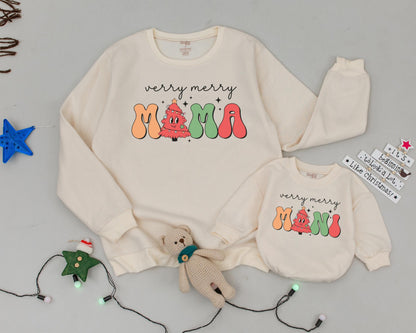 Festive Mom and Me Retro Christmas Sweaters - Matching Family Set  