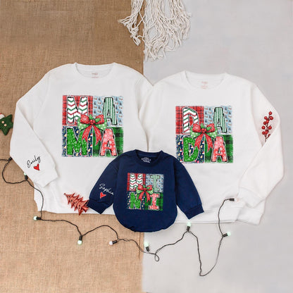 Matching Family Christmas Outfits: Cute Sweaters & Baby Rompers