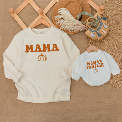 Matching Family Pumpkin Sweatshirts, Fall Mommy & Me Thanksgiving Set