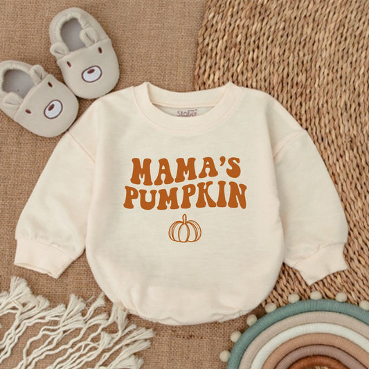 Retro Mama Dada Little Pumpkin Sweatshirt Orange White Fall Family Matching Outfits Mommy and Me Sweater Thanksgiving Gift