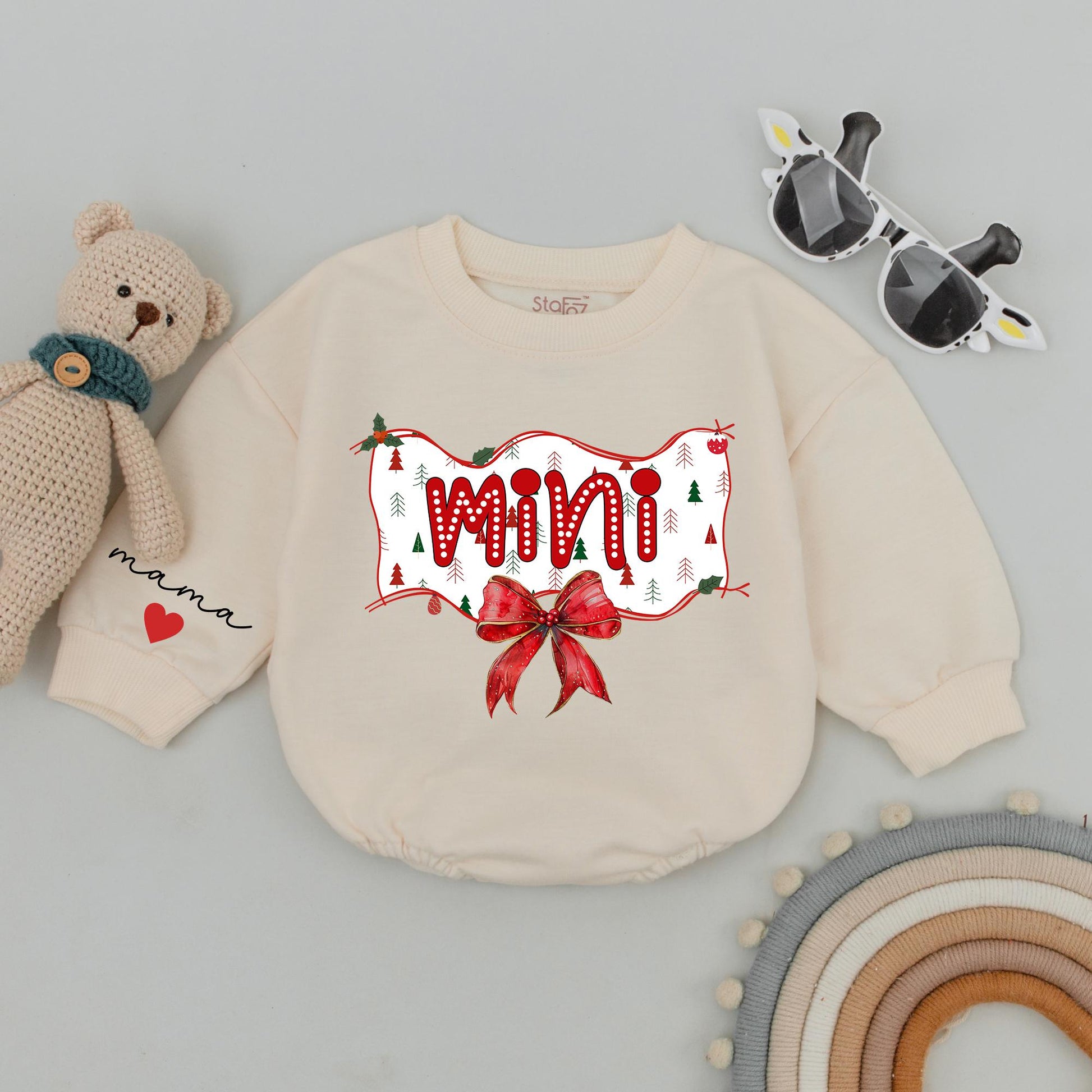 Mama and Mini Bow Christmas Sweatshirts - Matching Family Outfits