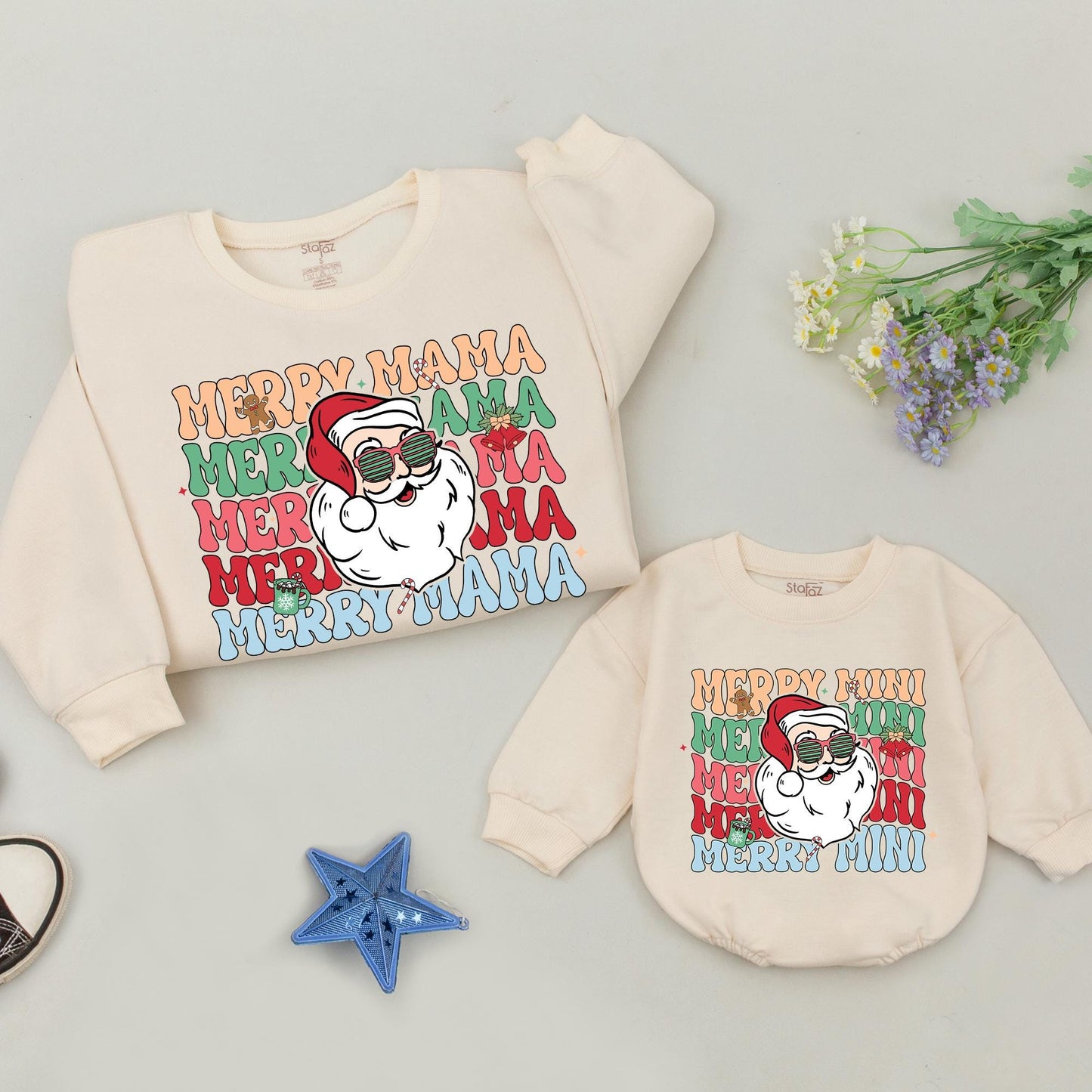 Matching Christmas Mommy & Me Sweatshirt Set – Cute Family Outfits