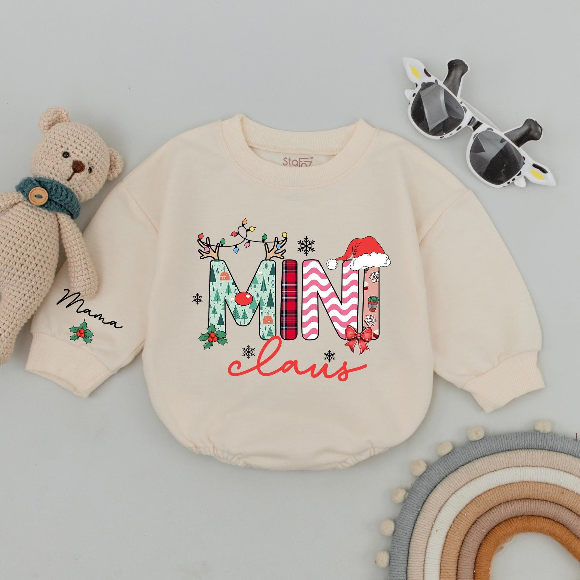 Mama & Mini Claus Matching Sweatshirts: Family Christmas Outfits