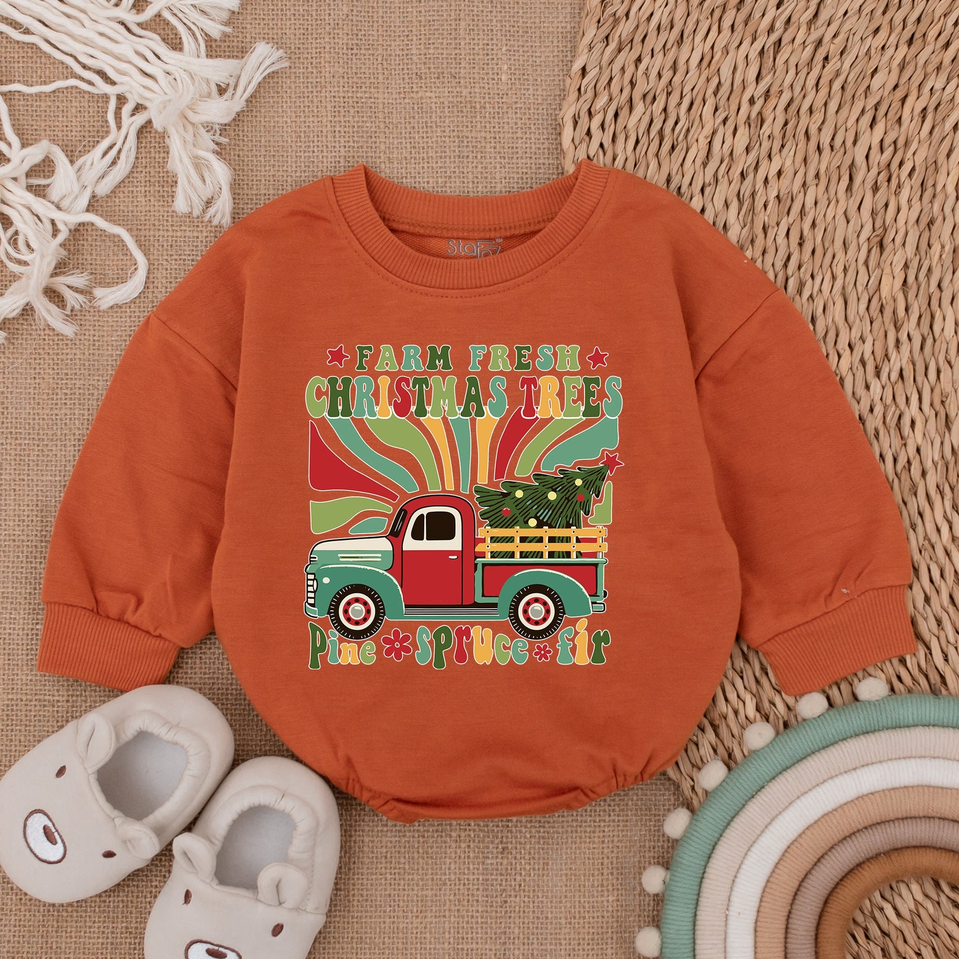 Baby’s 1st Christmas Romper: Cozy Holiday Bodysuit Gift Outfit  