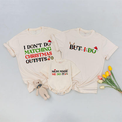 Festive Family Tees: Funny Anti-Match Christmas Holiday Gift