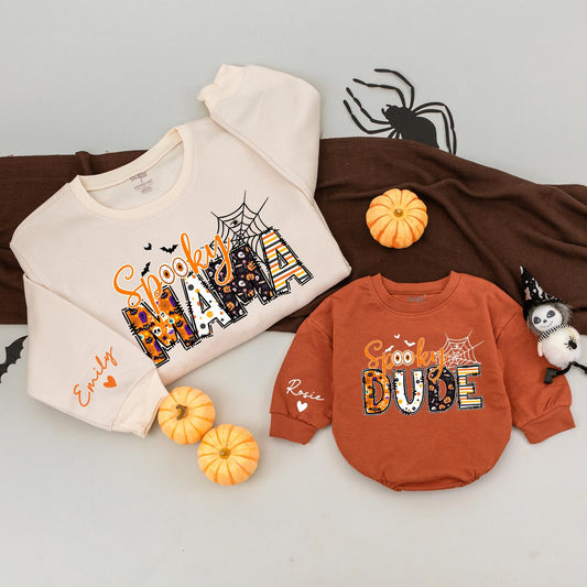 Halloween Family Outfits: Spooky Mama, Baby, and Kid Sweaters