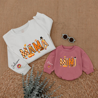 Mom and Mini Thanksgiving Sweaters, Custom Family Fall Outfits