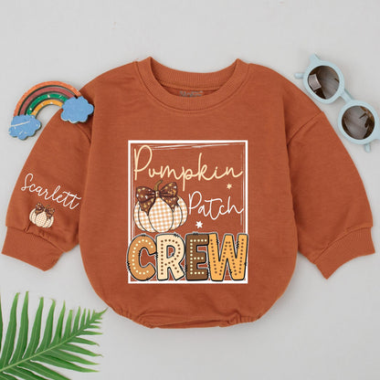 Fall First Thanksgiving Romper: Newborn Pumpkin Patch Outfit