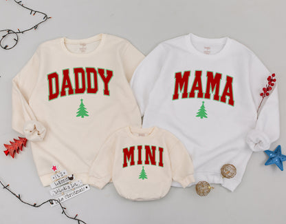 Matching Family Christmas Sweatshirts: Mommy, Daddy, and Me Set