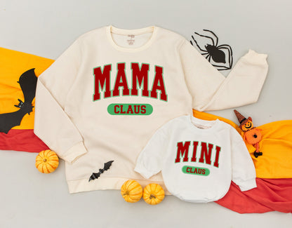 Matching Family Christmas Sweatshirts: Mama, Dada & Mini Outfits