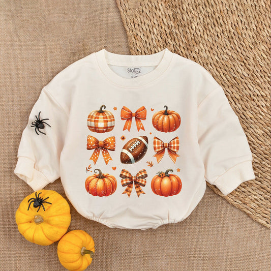 Fall Romper Thanksgiving Baby Outfit - First Holiday Baby Clothes